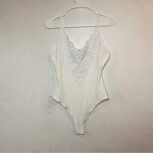 White lace bodysuit